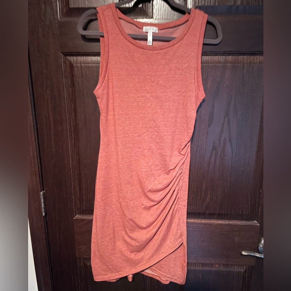 Muted coral color tank dress. Size M.